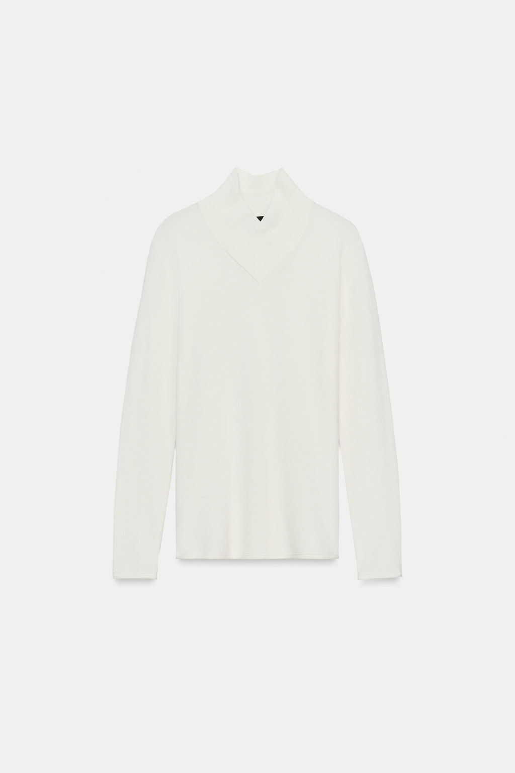 WOOL BLEND CROSS-OVER HIGH NECK JUMPER - Zara фото 4