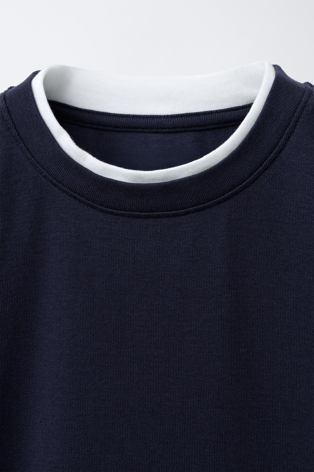 CAMISETA DOBLE CON MODAL / Marino - Zara фото 3