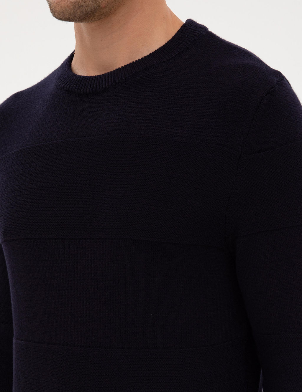 Lacivert Slim Fit Bisiklet Yaka Triko Kazak - Pierre cardin фото 7