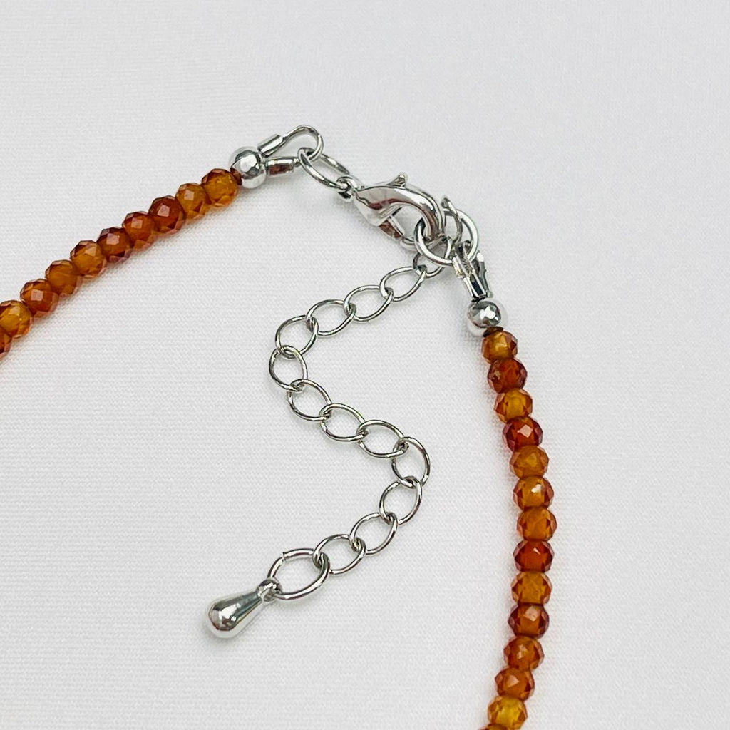 Браслет из Граната Спессартин и Сердолика - Радуга самоцветов фото 4