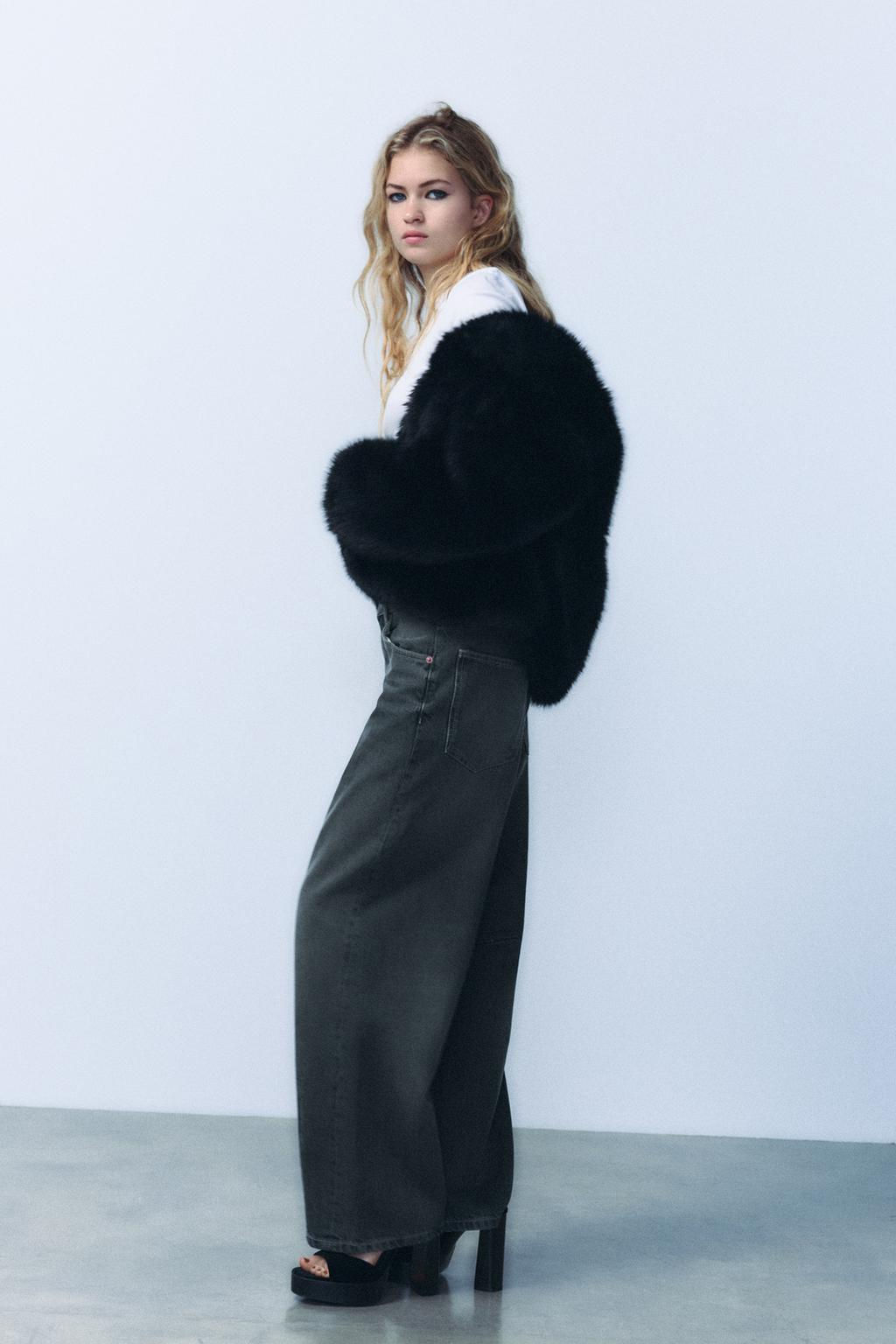 TRF MID-WAIST BAGGY BALLOON JEANS - Zara фото 3