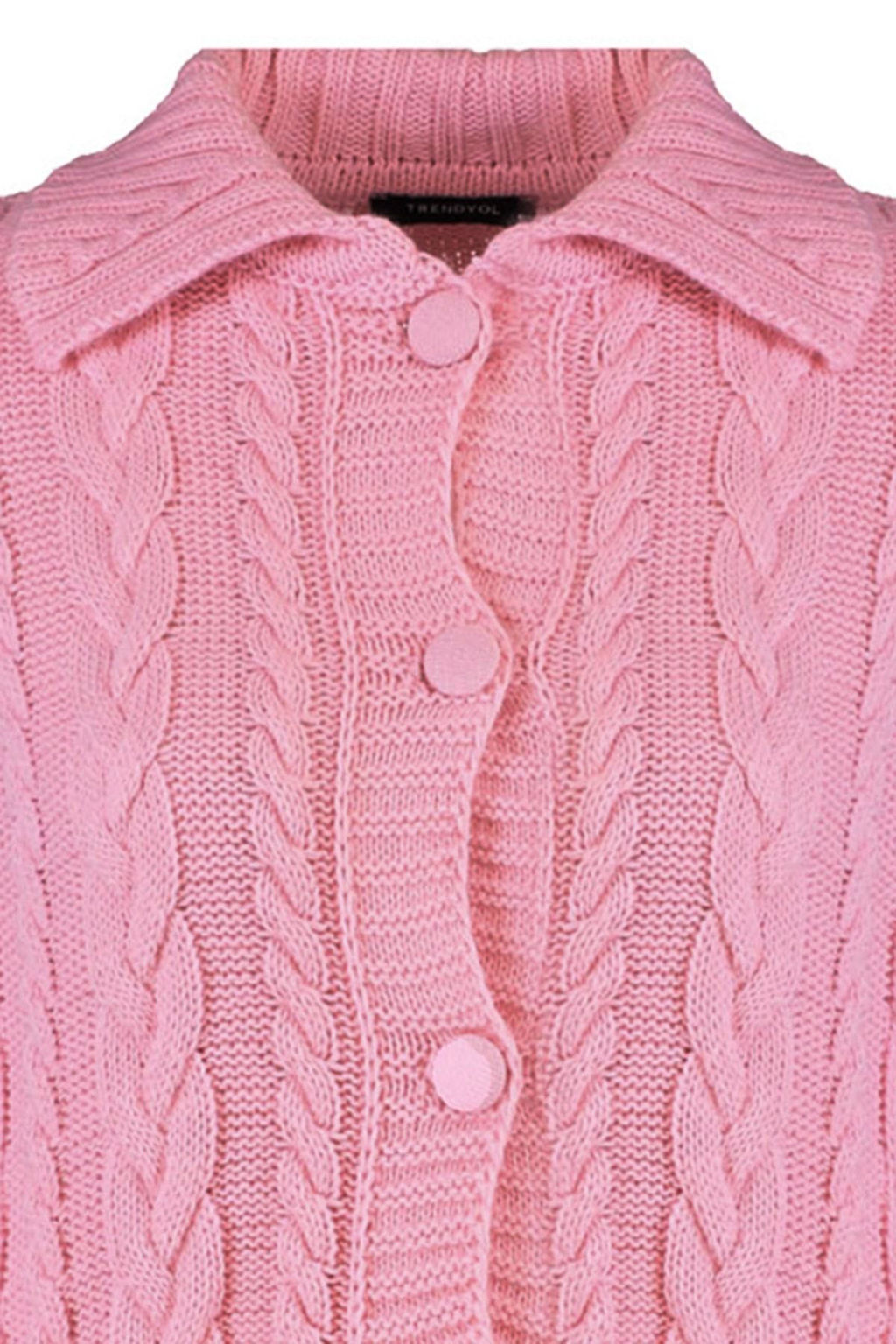 Pembe Crop Polo Yaka Triko H?rka TWOAW22HI0448