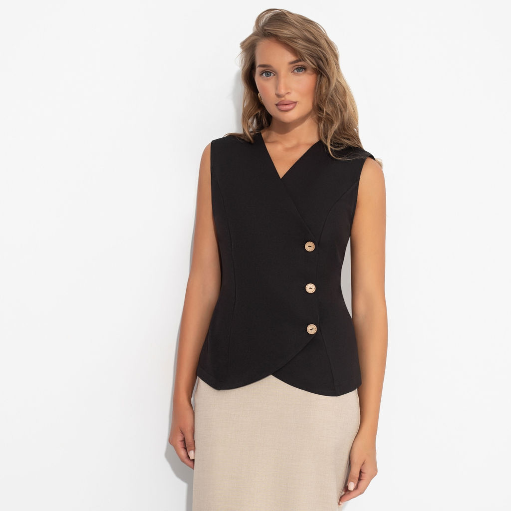 Жилет приталенный, Теперь ты босс (black)