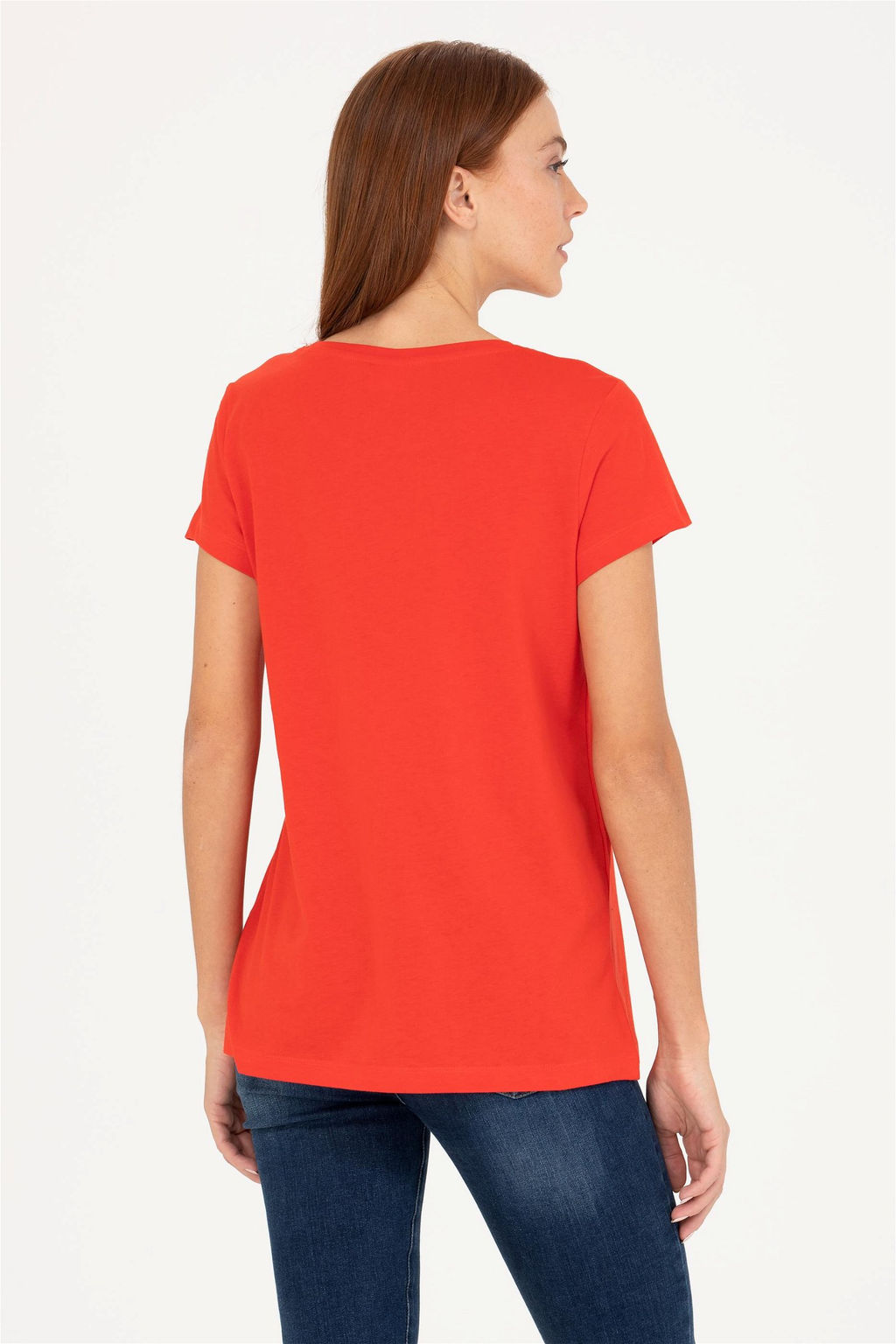 Женская красная футболка Неожиданная скидка в корзине - U.s. polo assn фото 5