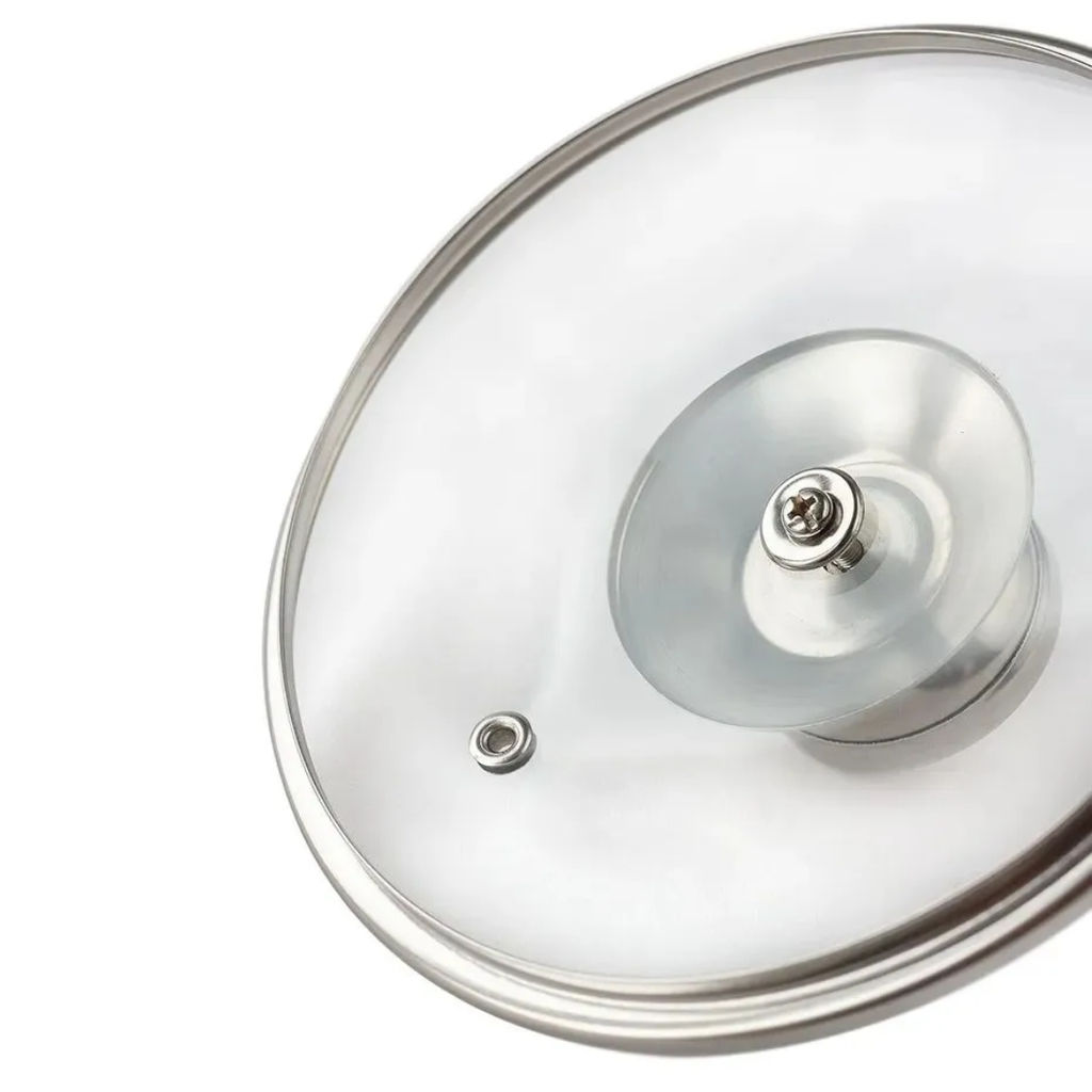 Крышка с круглой ручкой стеклянная с мет.обод. 24см 5724 - Ат-холдинг фото 3