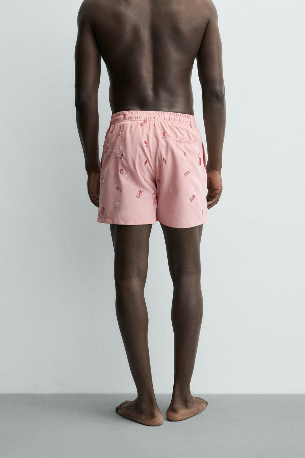 SWIMMING TRUNKS WITH COMBINED EMBROIDERY - Zara фото 4