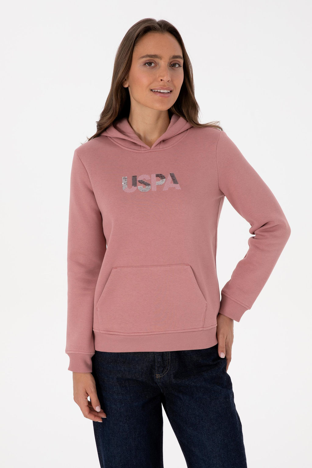 Kad_n G_l Kurusu Kap__onlu Basic Sweatshirt