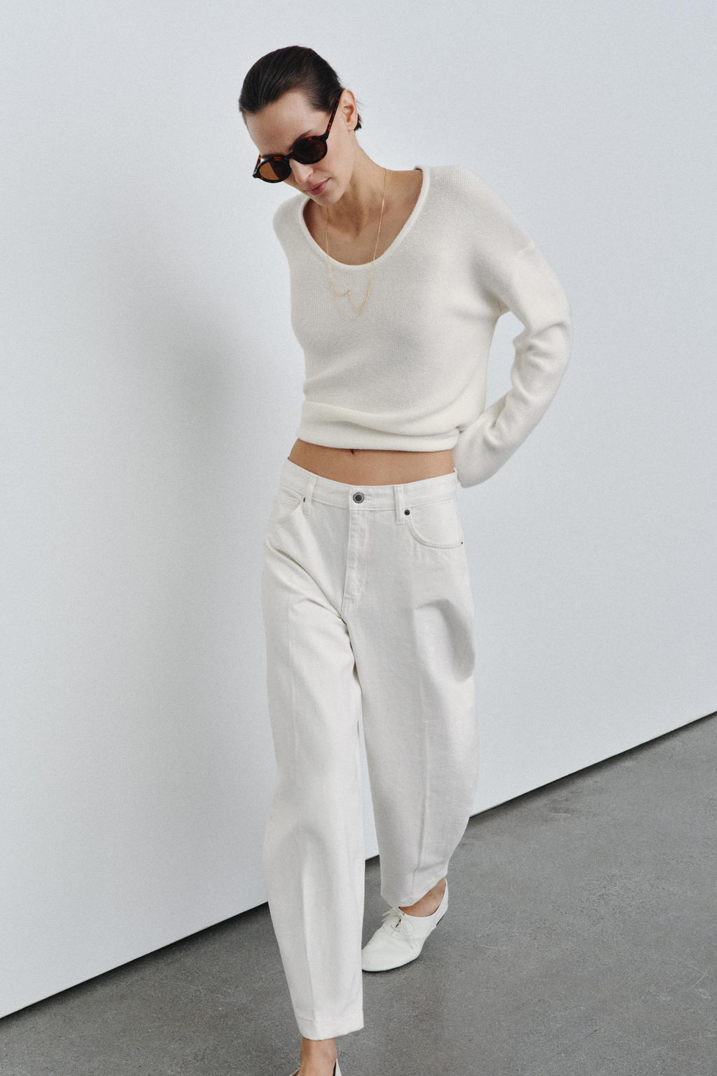 ZW COLLECTION BARREL HIGH-WAIST JEANS - Zara фото 4