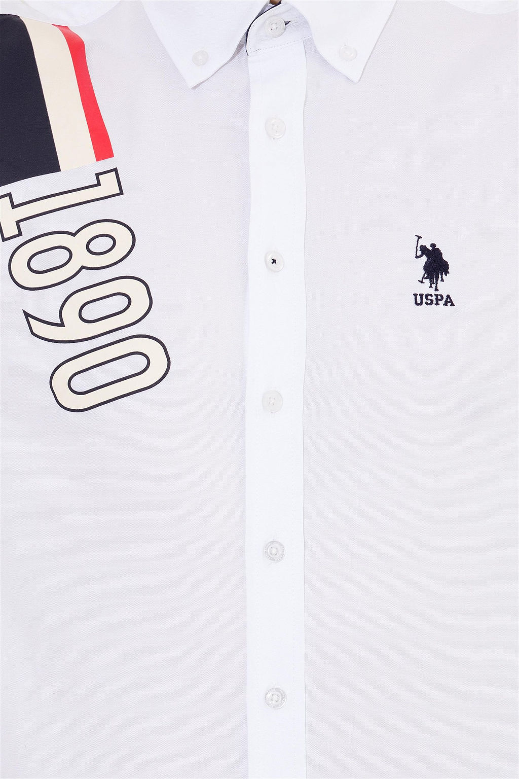Мужская белая рубашка с длинным рукавом - U.s. polo assn фото 6
