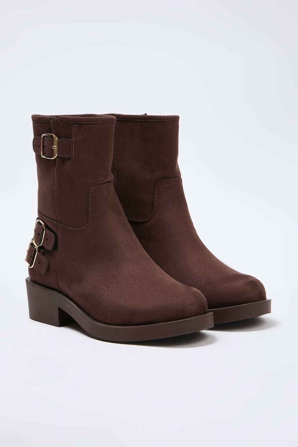 Kahverengi Suet Toka Detay? Blok Topuklu Kad?n Bot TAKAW26BO00113 - Trendyolmilla фото 4