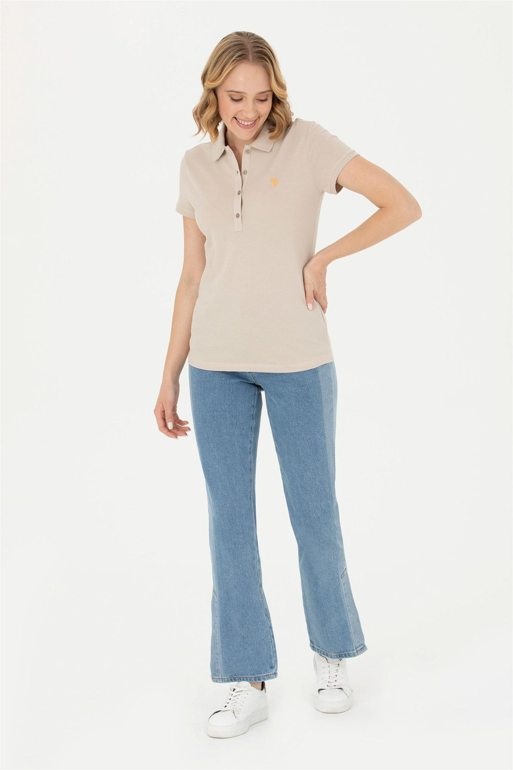 U. S. Polo Assn Женская базовая футболка Stone - U.s. polo assn фото 11