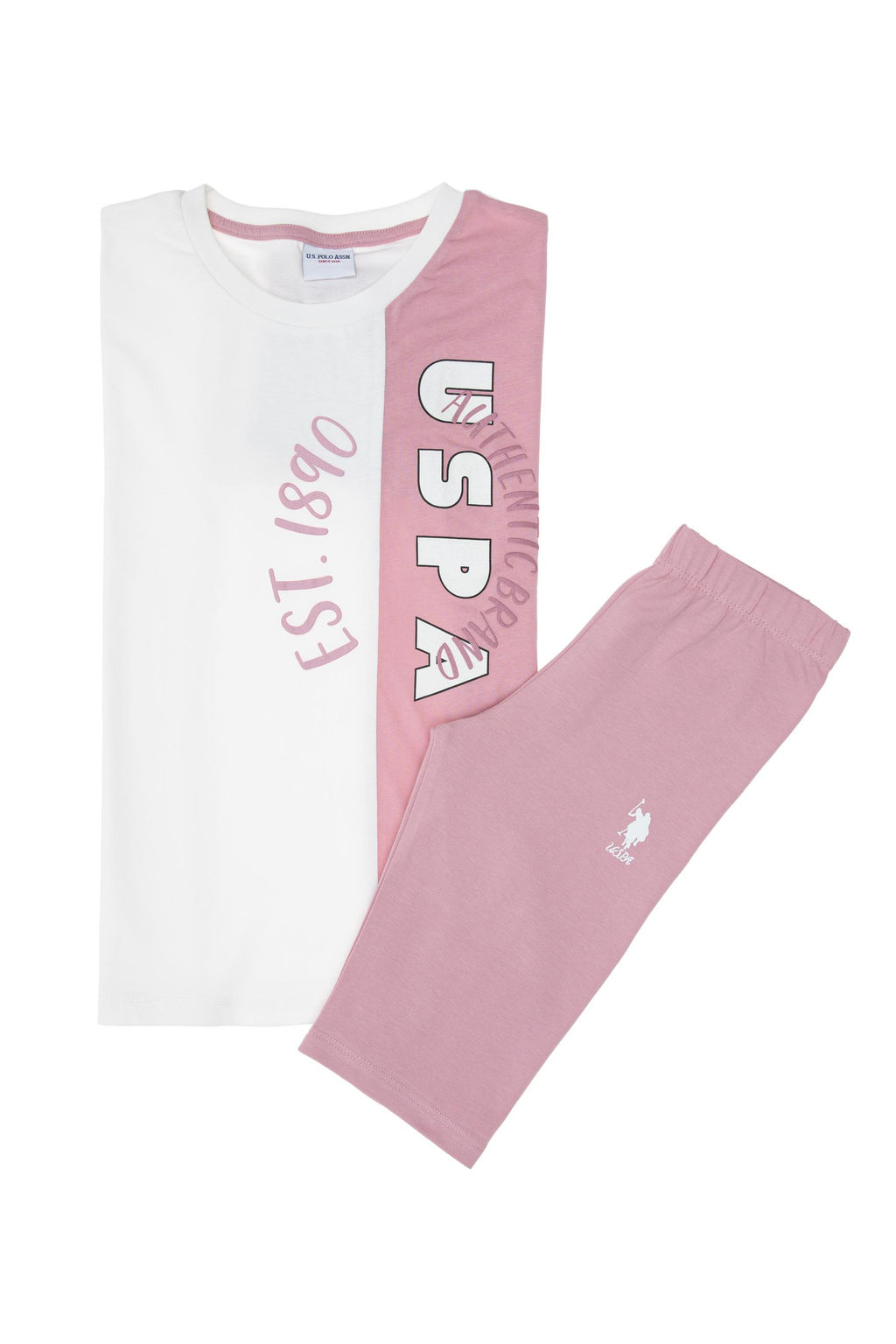 K_z _ocuk Pembe _ortlu Pijama Tak_m_ Sepette S_rpriz _ndirim - U.s. polo assn фото 8
