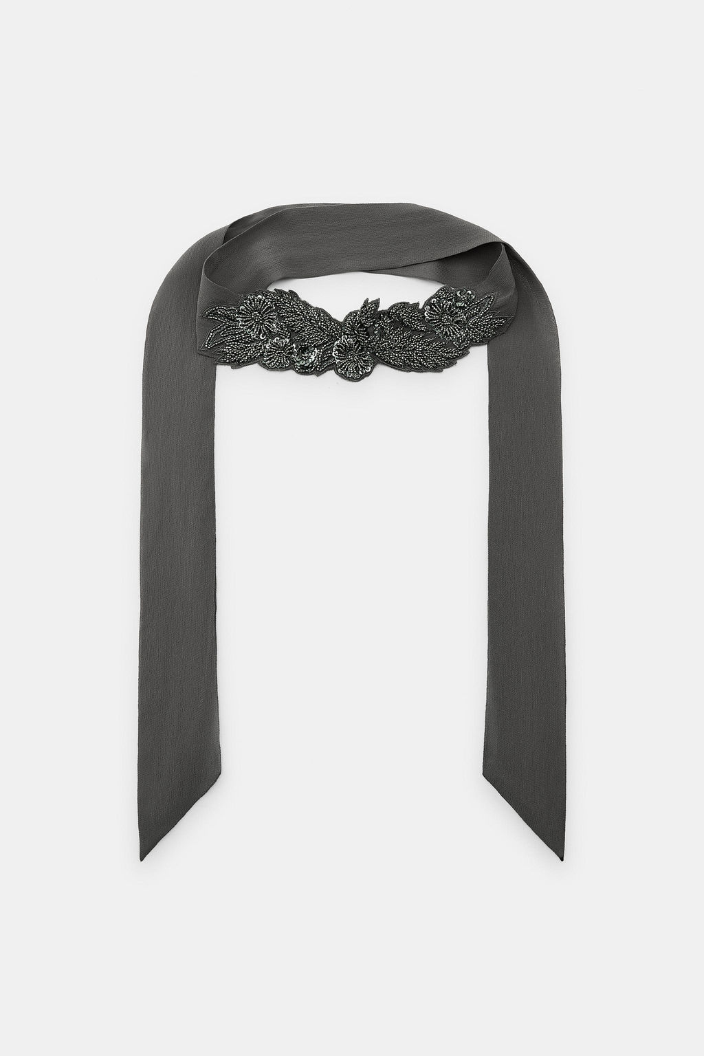 GEORGETTE BANDANA WITH BEADED EMBROIDERY