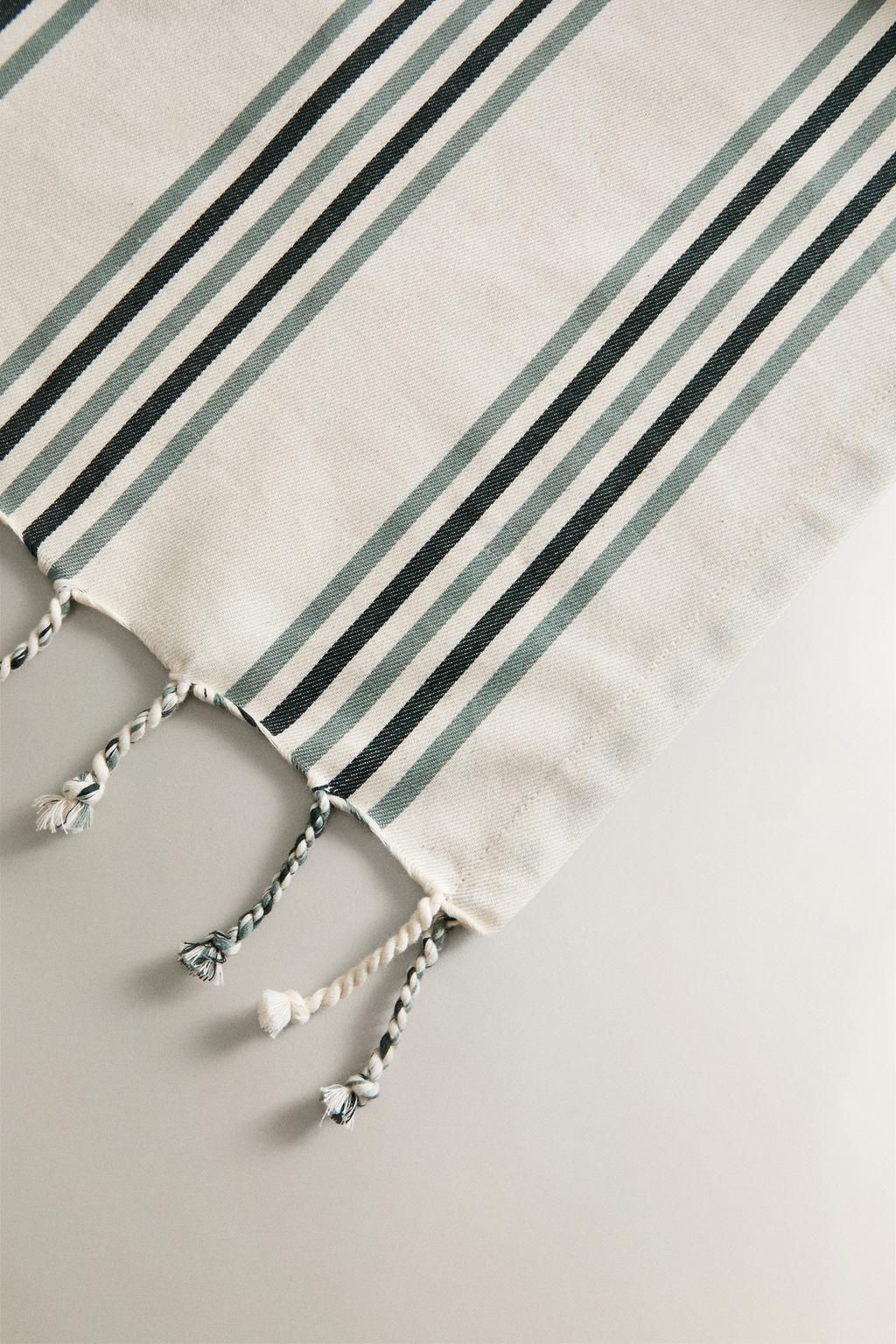 STRIPED COTTON WRAP BEACH TOWEL - Zara фото 4