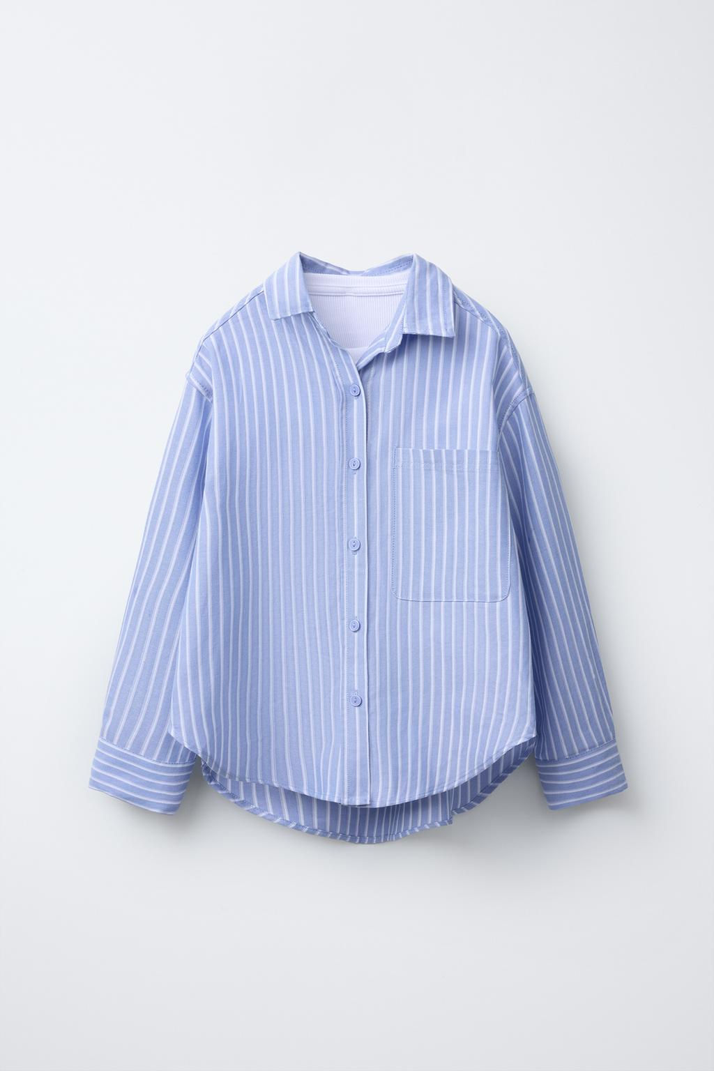 OXFORD SHIRT AND RIBBED T-SHIRT PACK - Zara фото 8