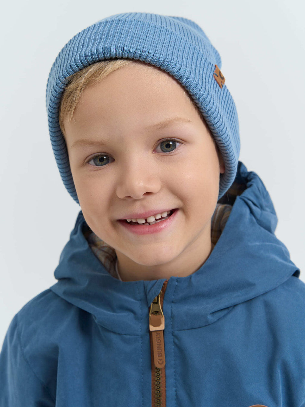 Шапка хлопковая двухслойная Джинс - Bungly фото 5