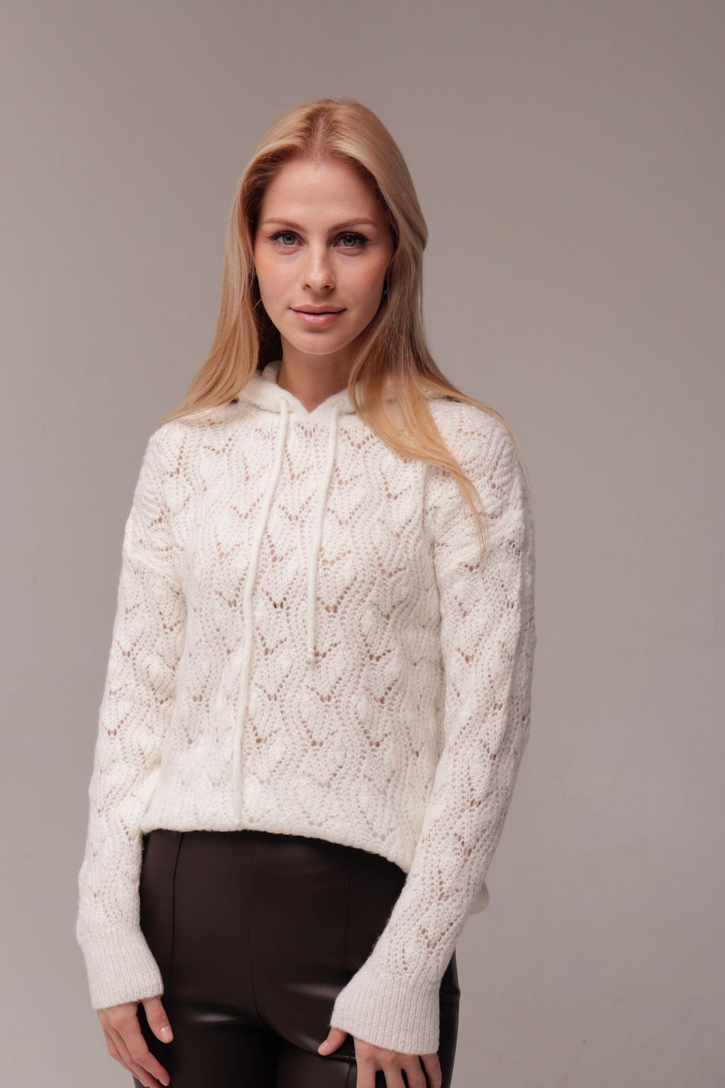 10462 Джемпер с капюшоном белый - Martichelli фото 18