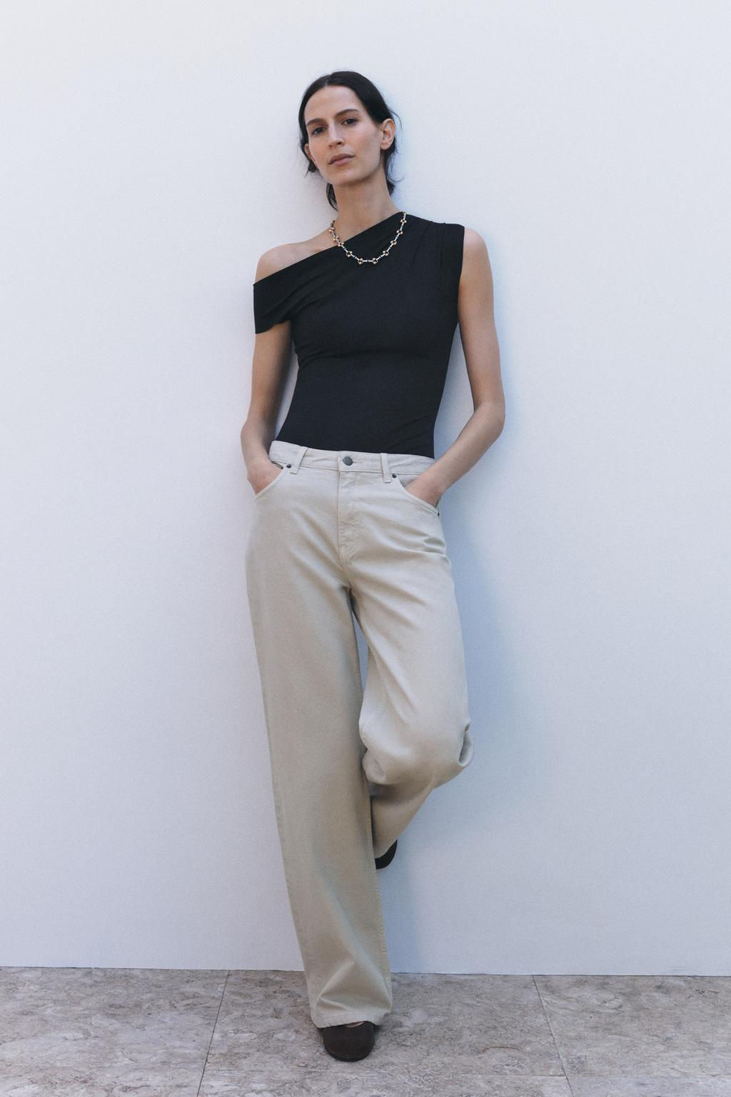 ZW COLLECTION WIDE-LEG MID-RISE JEANS - Zara фото 18