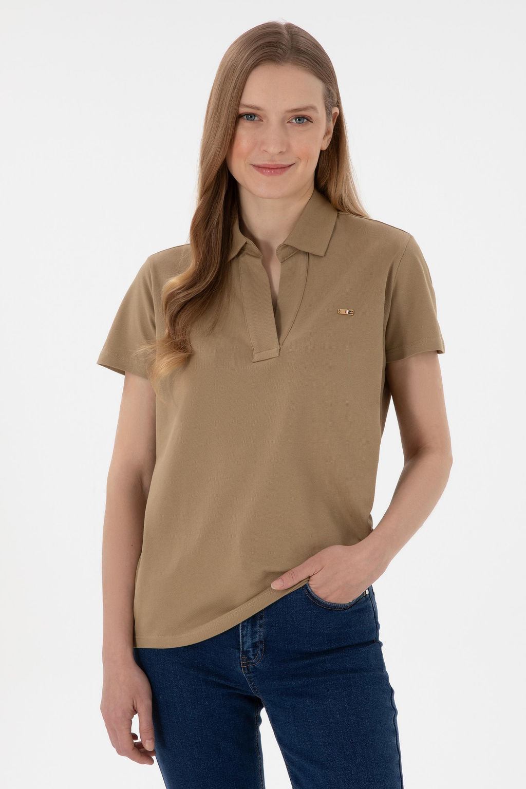 Kad_n Haki Basic Ti__rt Sepette S_rpriz _ndirim - U.s. polo assn фото 8