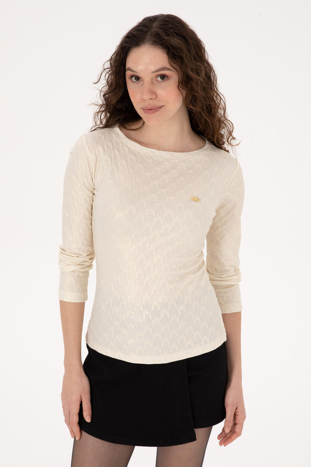 Kad_n Krem Sweatshirt