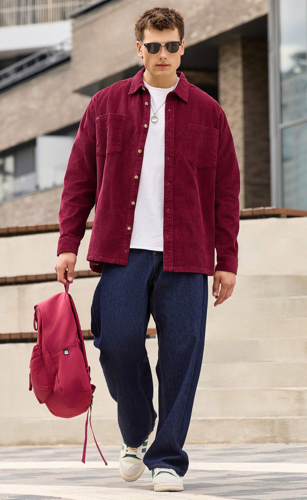 Рубашка вельвет F221-0470 bordo - Fine joyce фото 9