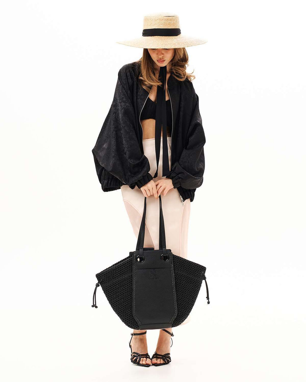 Сумка пляжная плетеная SS005