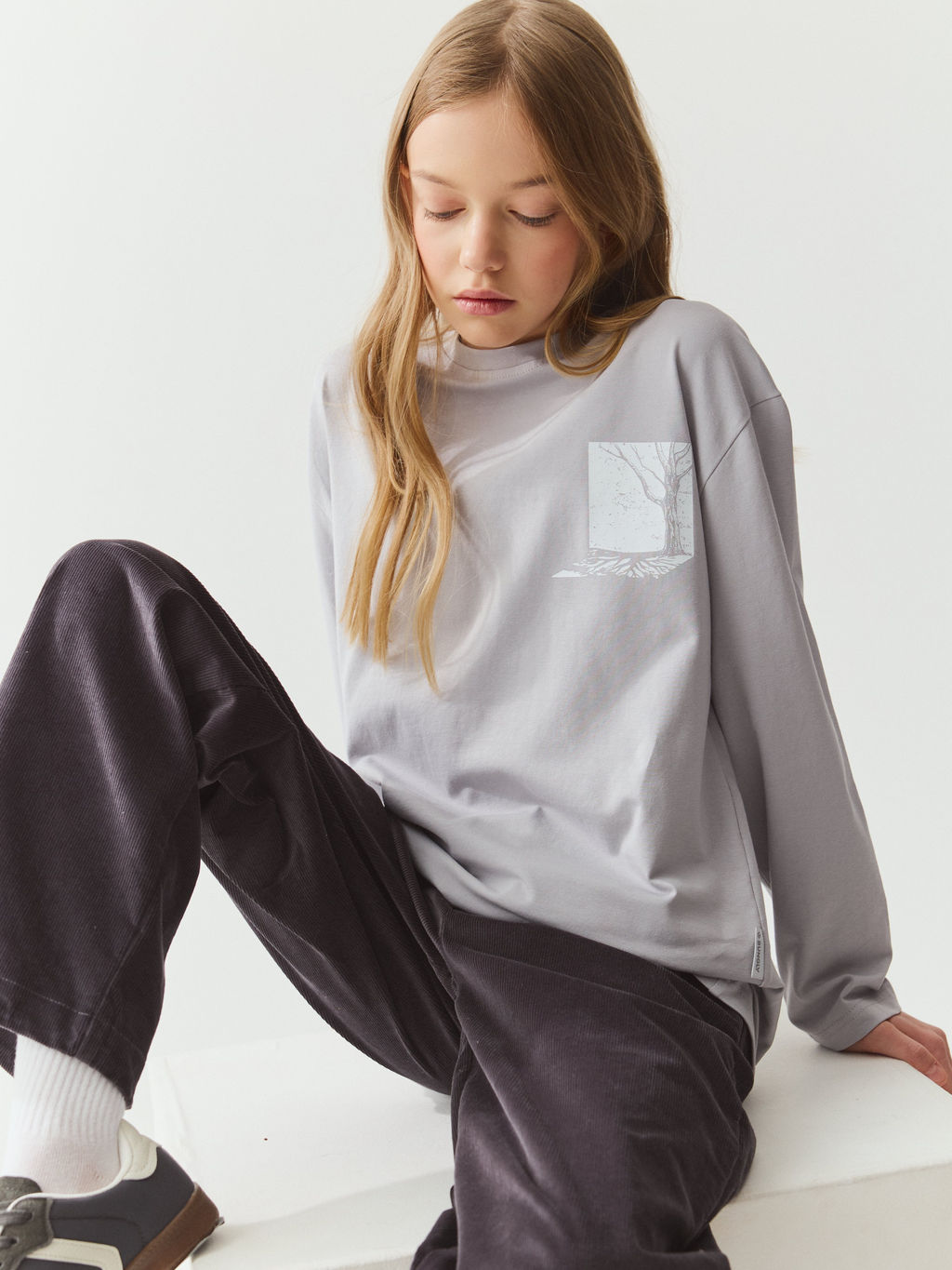 Лонгслив оверсайз Туман с принтом 7+ - Bungly фото 4