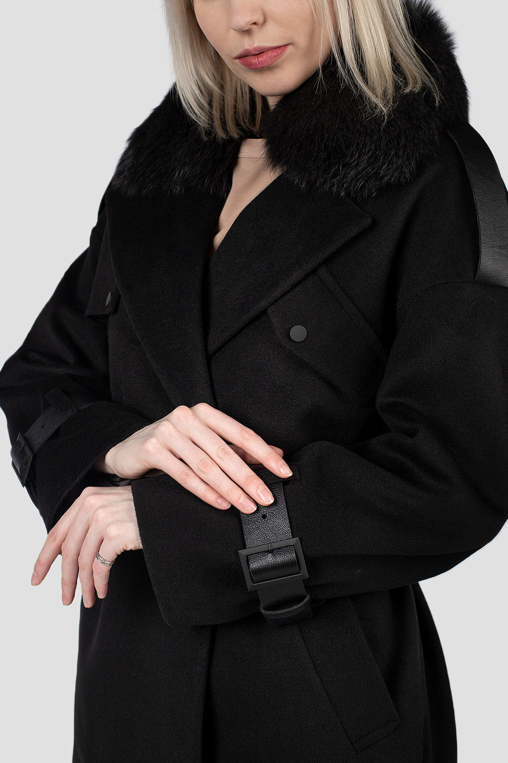 Мех натуральный (песец) Пальто утепленное Термофинн 100 г - El podio фото 8