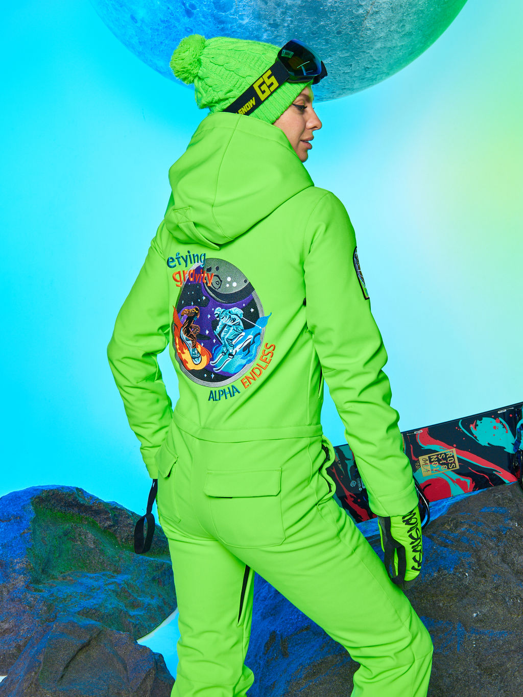 Женский сноубордический горнолыжный комбинезон Alpha Endless Aeternitas 223/2305 FAG - Салатовый  фото 20