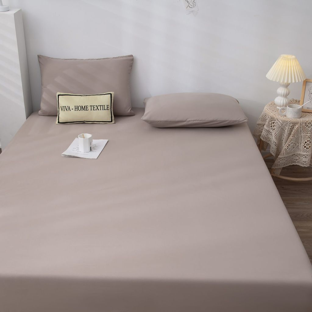Комплект постельного белья Однотонный Сатин на резинке CSR028 Евро - Ситрейд фото 9