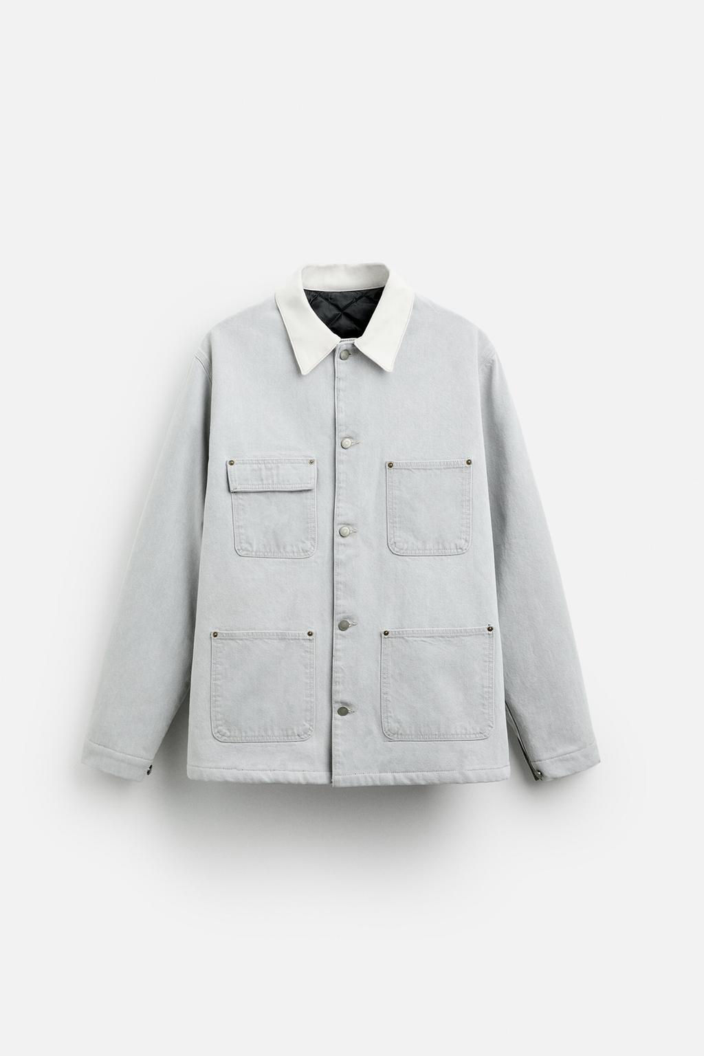 DENIM JACKET WITH CONTRAST COLLAR - LIMITED EDITION - Zara фото 7