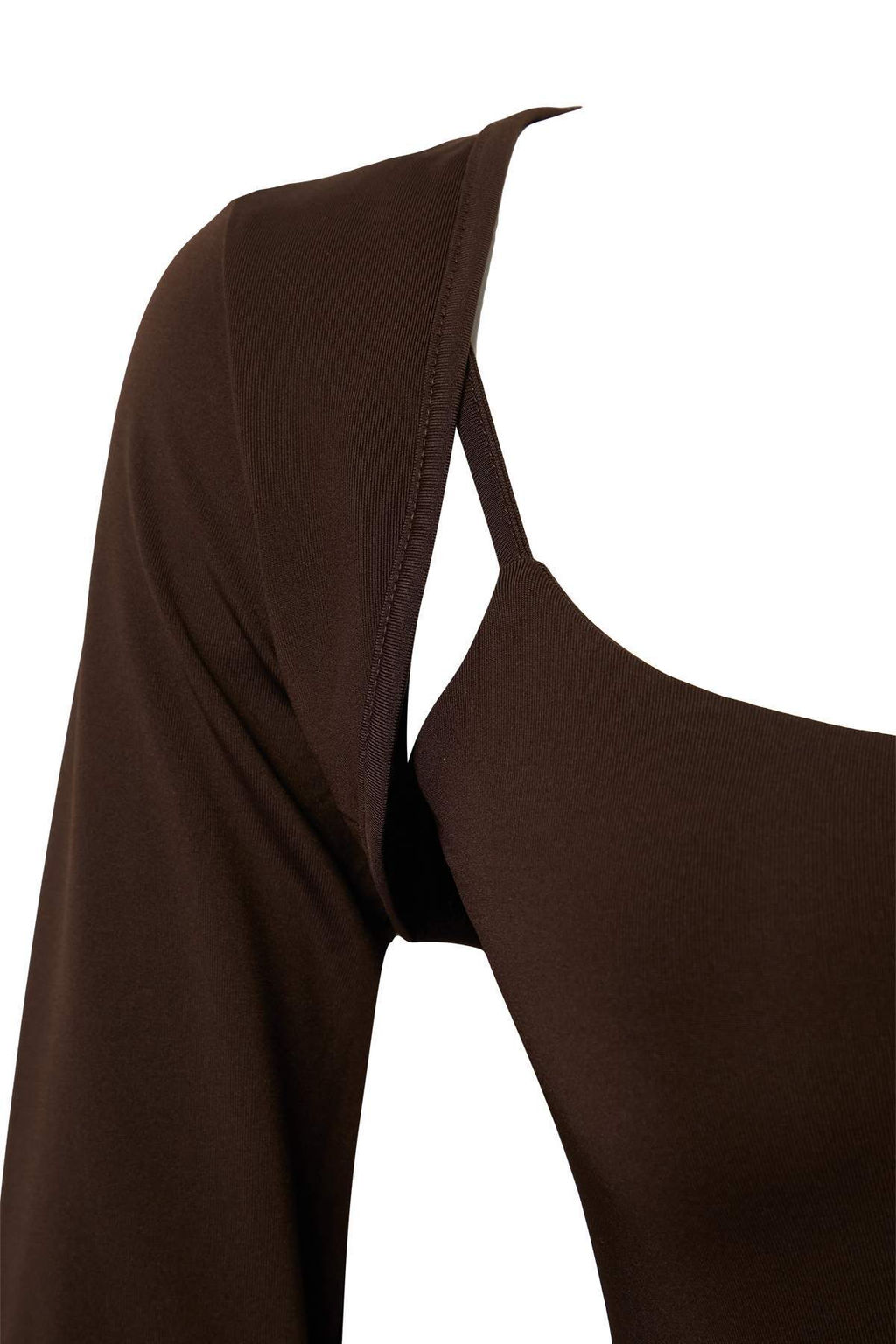 Koyu Kahverengi D_z Fitted Havuz Yaka Bolerolu Uzun Kol Micro _rme Body TWOAW27BD00001 - Trendyolmilla фото 8