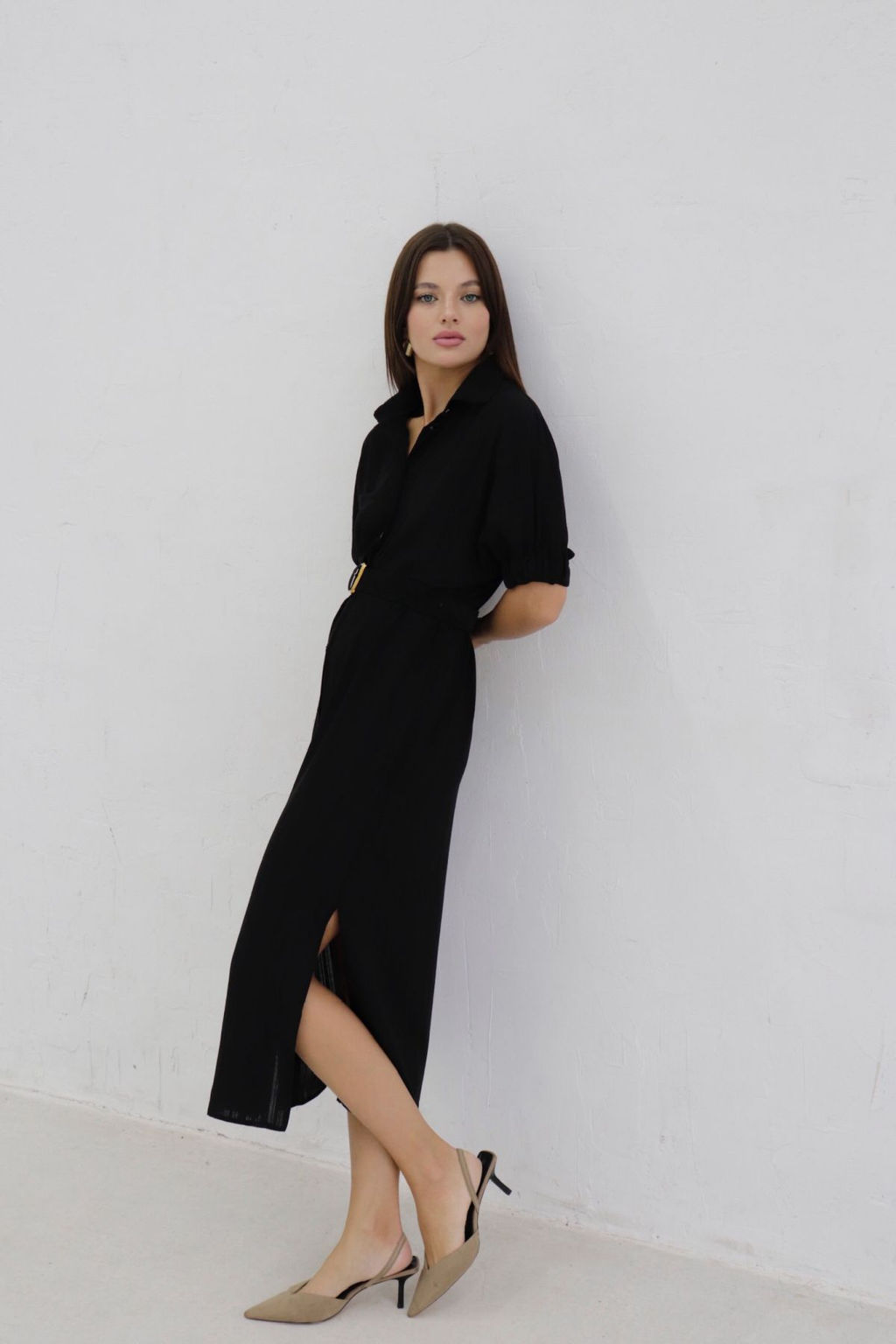 Платье-рубашка с объёмными рукавами - Martichelli фото 13