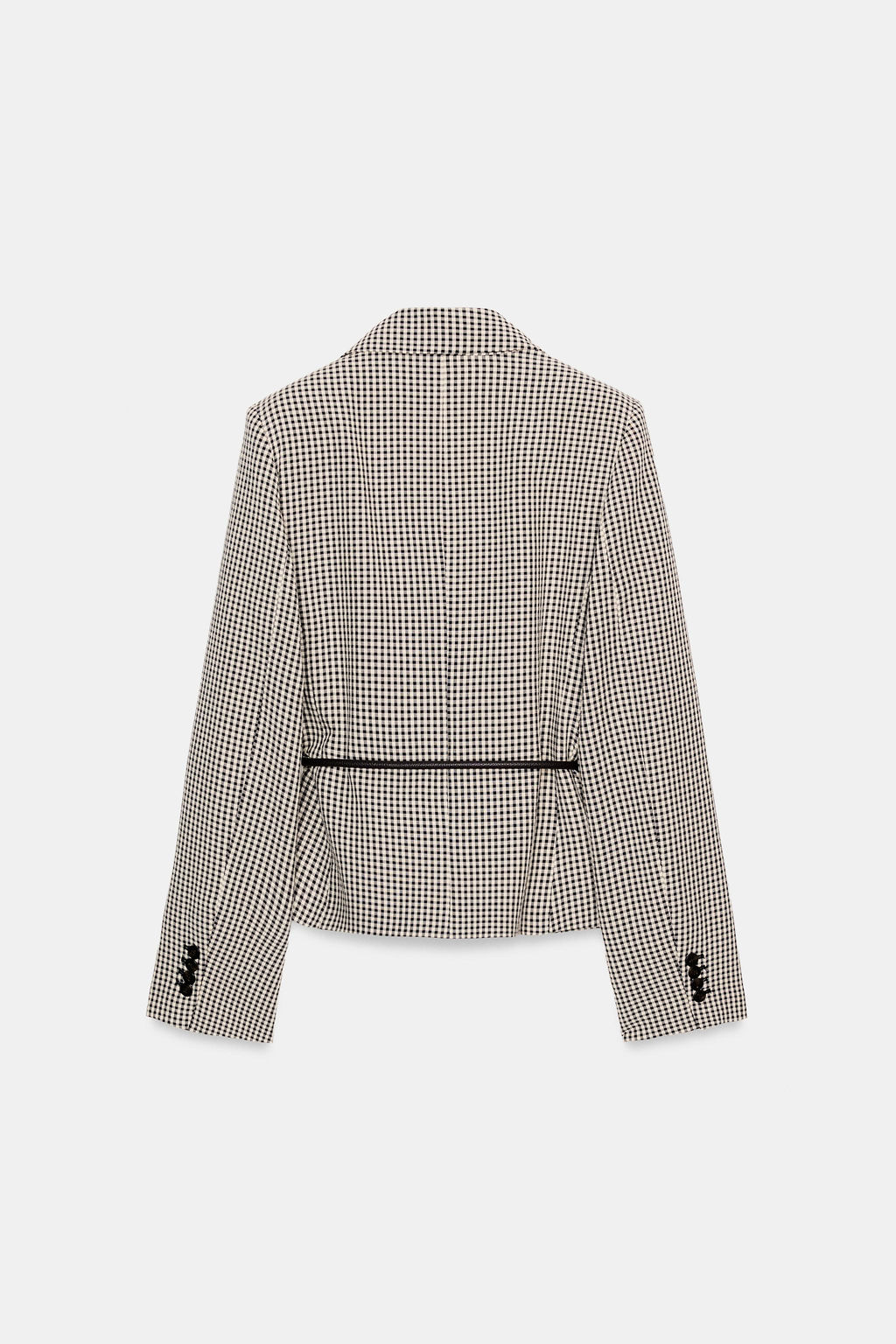 BLAZER CUADRO VICHY CINTUR?N / Crudo / Negro - Zara фото 7