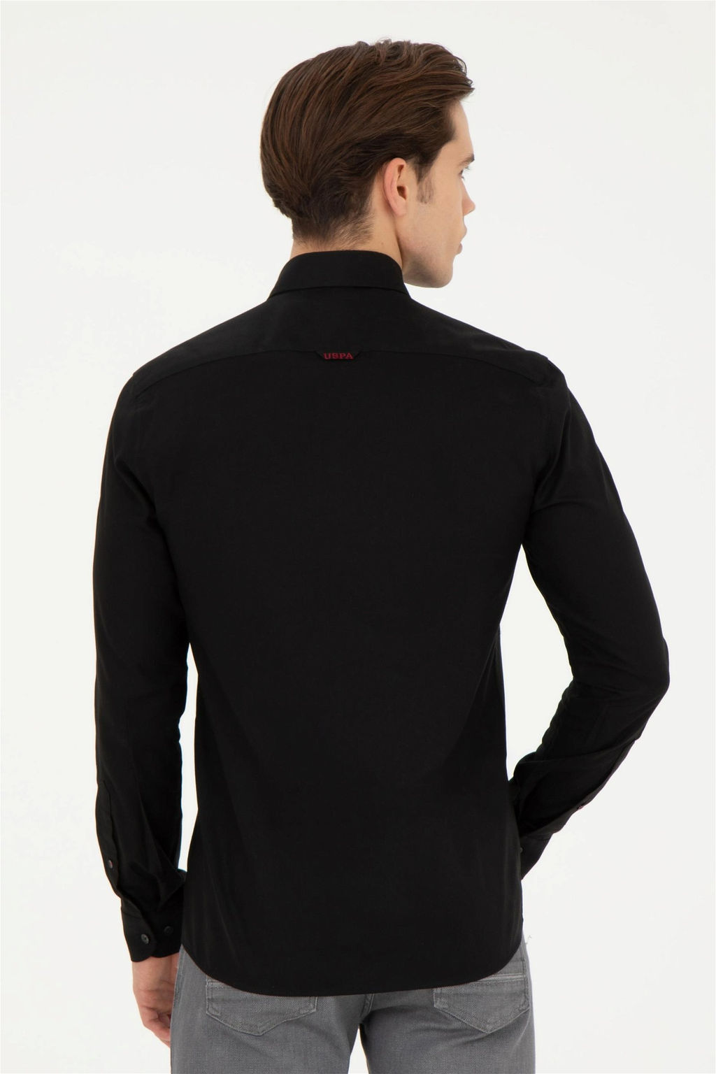 Мужская черная базовая рубашка с длинным рукавом Неожиданная скидка в корзине - U.s. polo assn фото 5