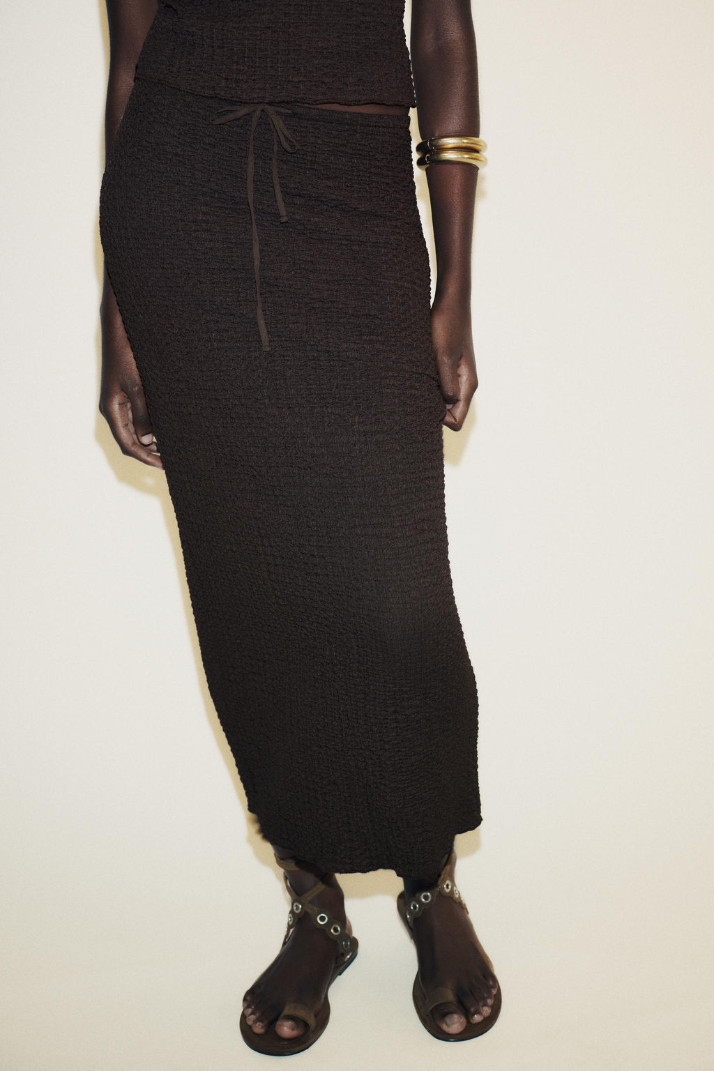TEXTURED MIDI SKIRT - Zara фото 2