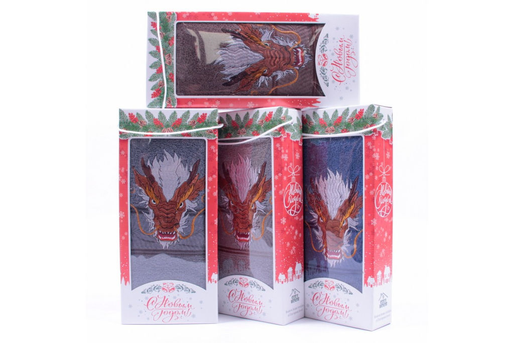 Набор полотенце махровое Т-27 в коробке Б