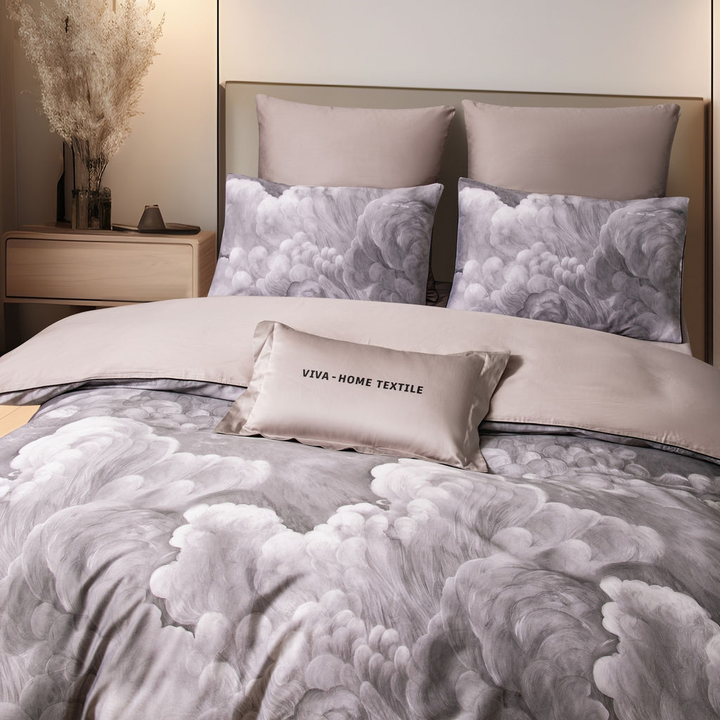 Комплект постельного белья Сатин Премиум на резинке CPAR054 180*200*30;160*200*30;140*200*30 Евро 4 Наволочки