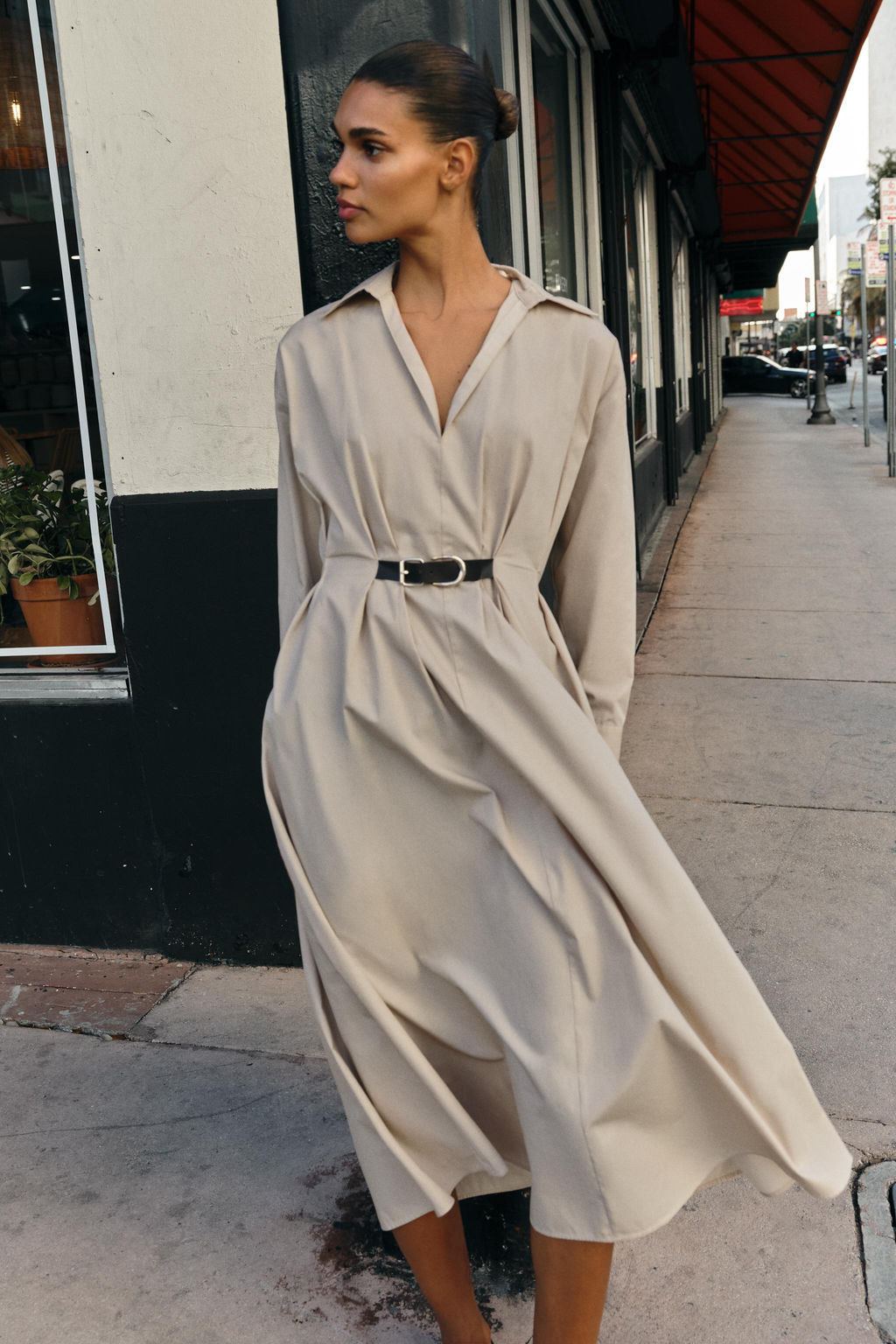 MIDI DRESS WITH BELT - Zara фото 5