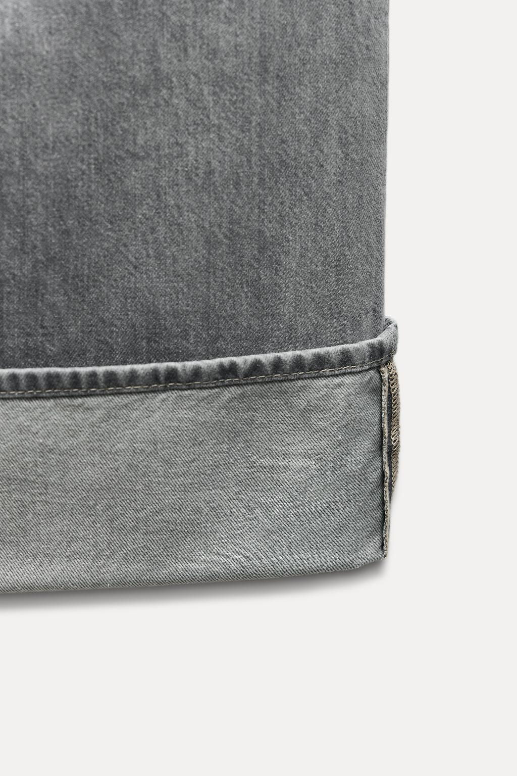 TRF HIGH-WAIST WIDE-LEG JEANS WITH BELT LOOP - Zara фото 9