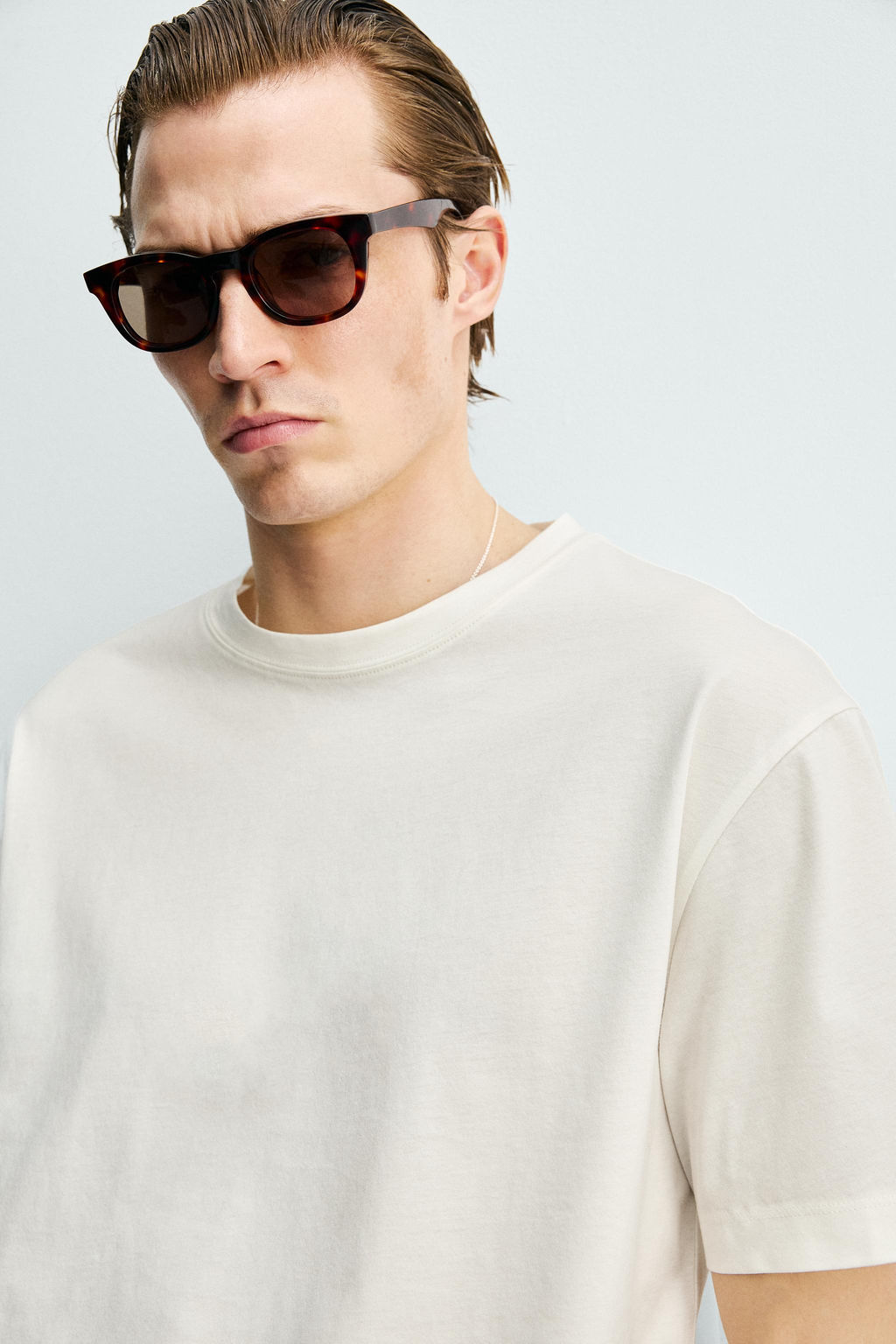 CAMISETA CROPPED FIT ACABADO MERCERIZADO / Blanco - Zara фото 5