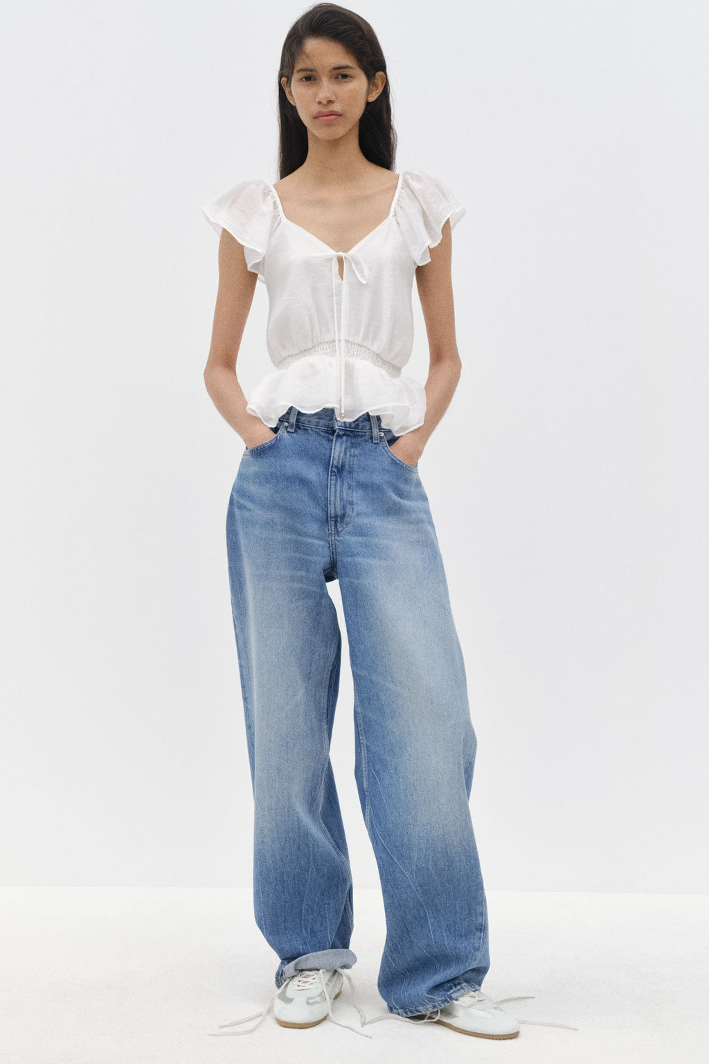 Blusa de manga circular con peplum - H&m фото 6