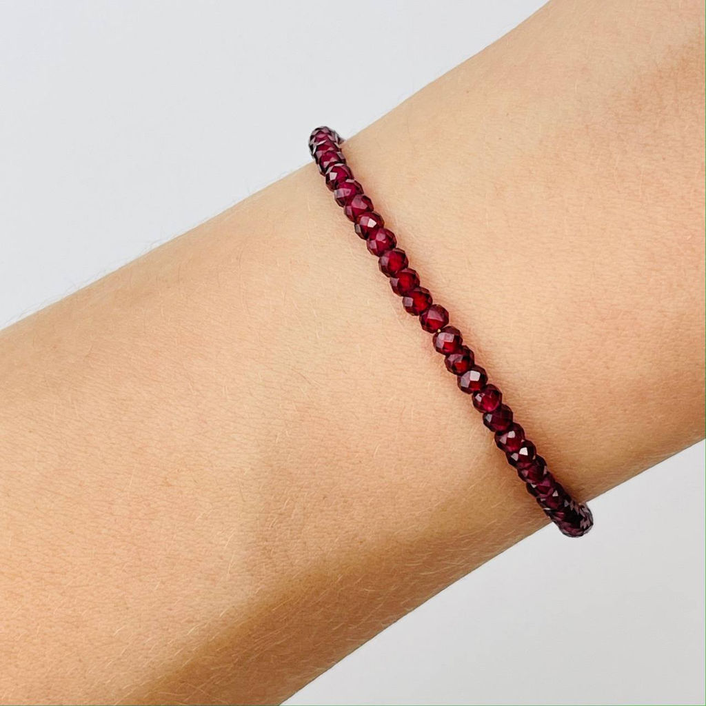 Браслет из камня Гранат 17,5 см + - Радуга самоцветов фото 2