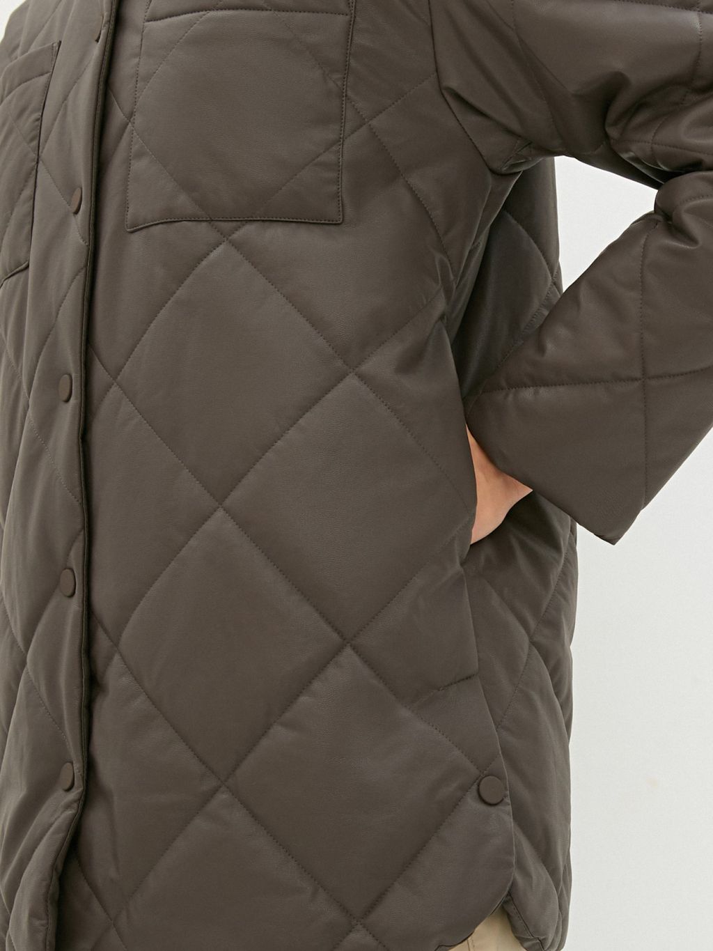 Conso/SM 220106 - grape Утепленное Полупальто фото 6