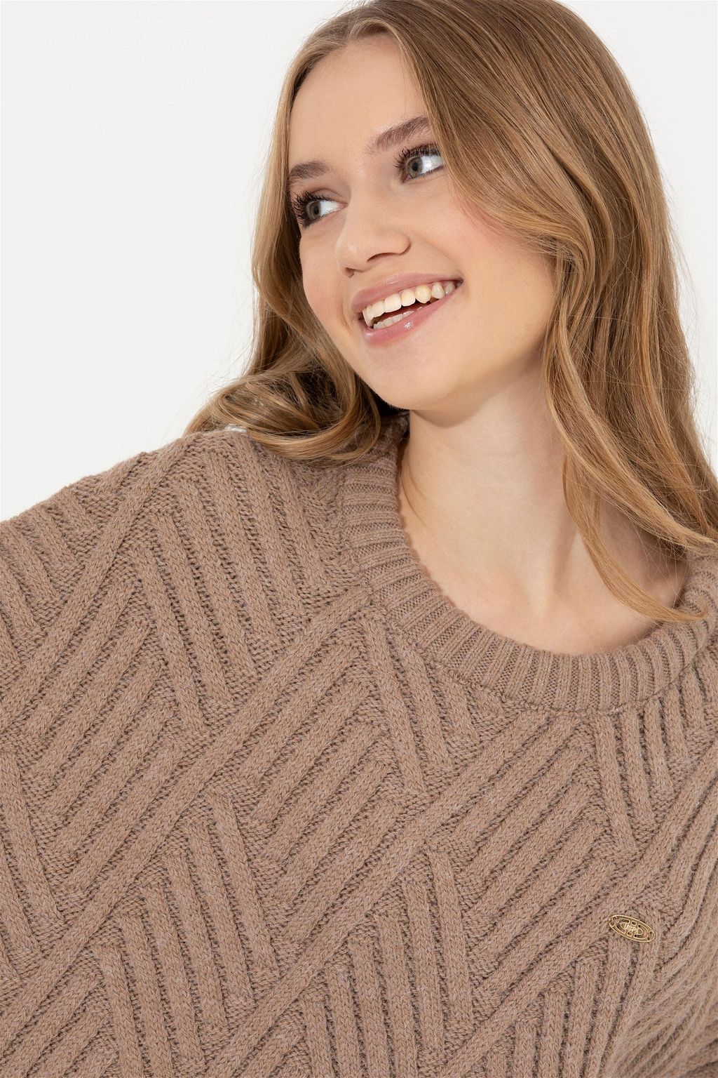 Женский свитер Camel Melange из трикотажа - U.s. polo assn фото 2
