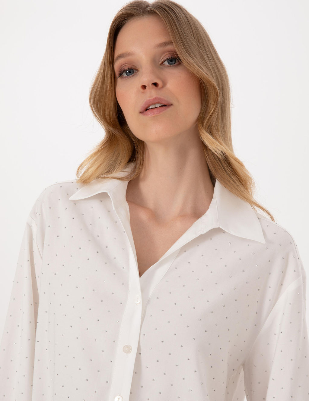 Beyaz Comfort Fit Uzun Kollu G_mlek - Pierre cardin фото 2