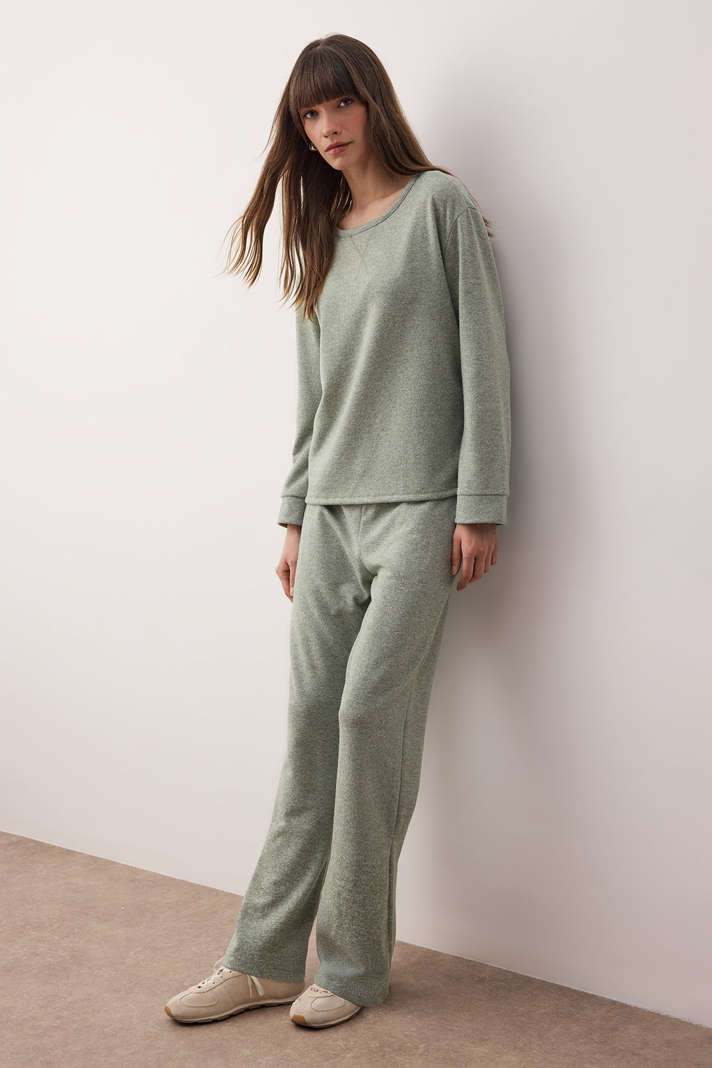 Mint Yumusak Tuse K?sl?k Yumos Orme Pijama Tak?m? THMAW26PT00182 - Trendyolmilla фото 2