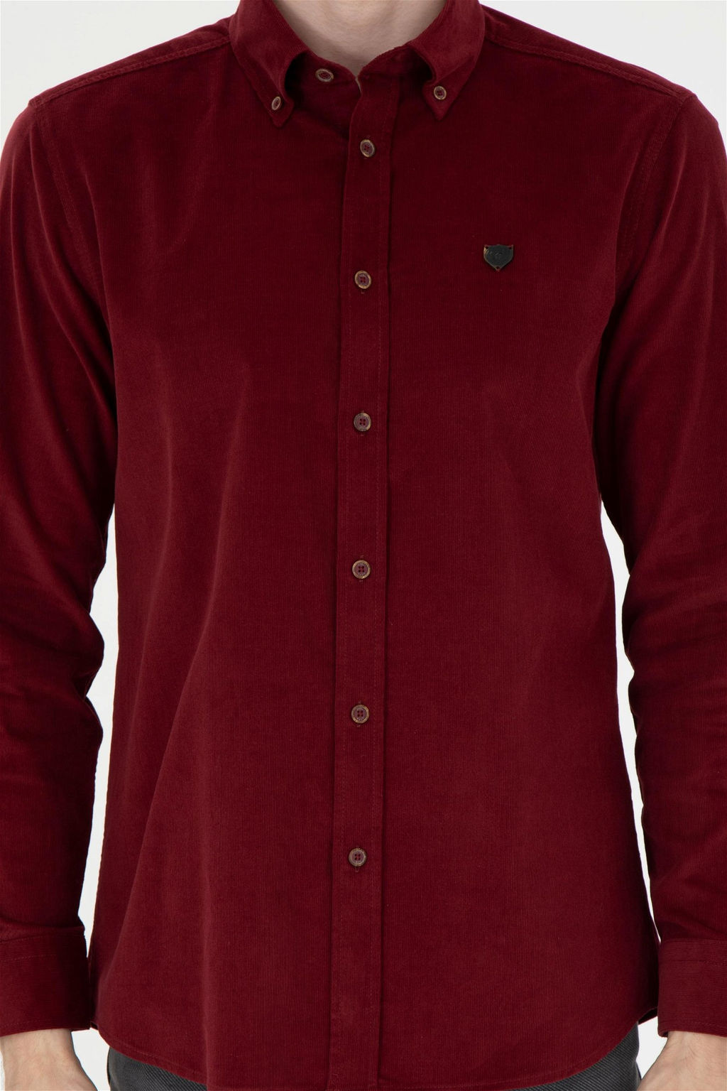 U. S. Polo Assn / Мужская бордовая рубашка с длинным рукавом - U.s. polo assn фото 6