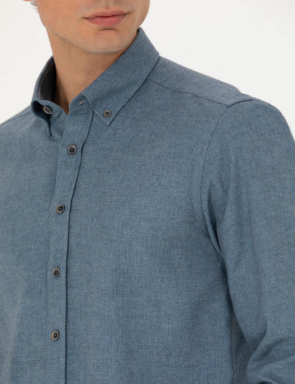 Рубашка Pierre Cardin Slim Fit синяя
