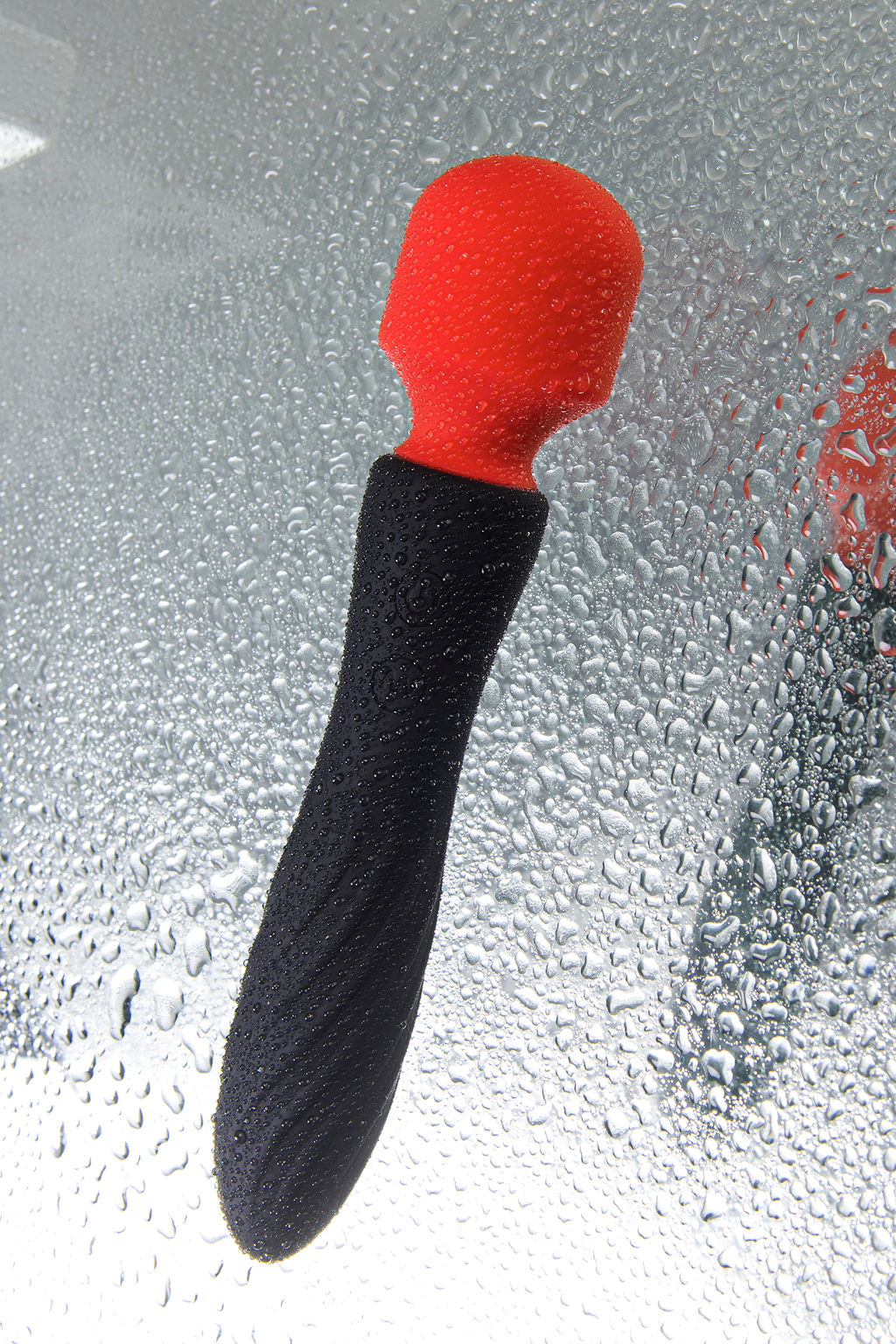 Двусторонний вибромассажер Black&Red by Toyfa, силикон, черный, 21 см